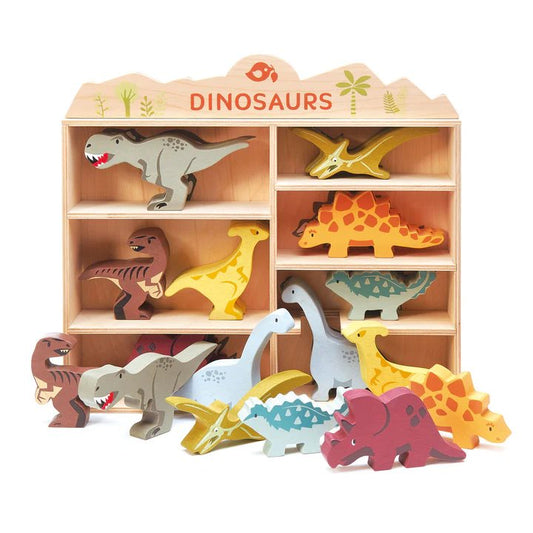 Dinosaur House Wooden Figurines
