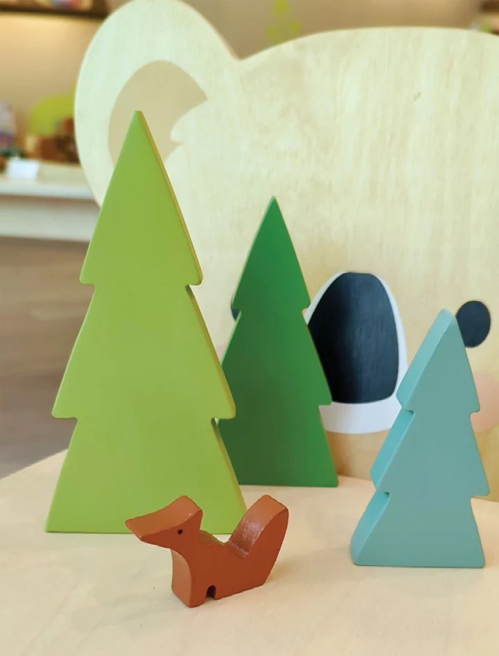 Fir Tree Top Wooden Figurines