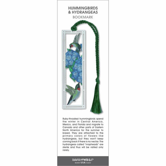 Hummingbirds & Hydrangeas Bookmark