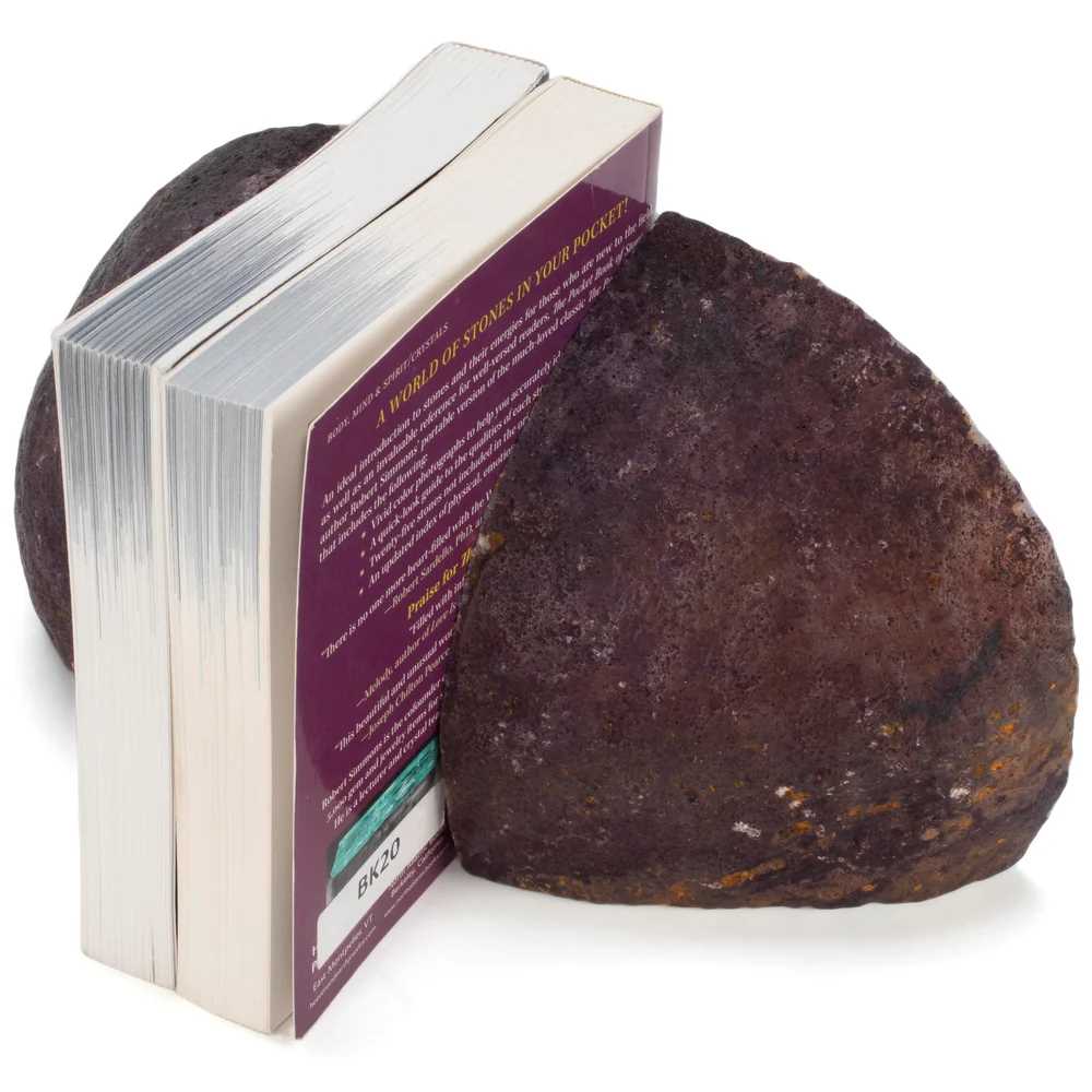 Purple Agate Geode Bookend Set