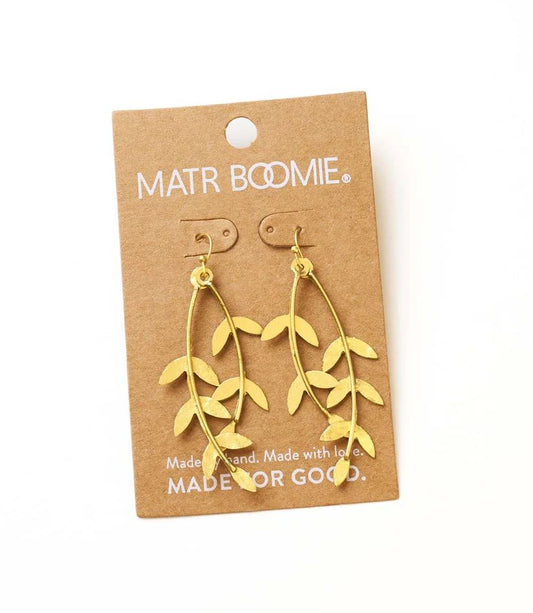 Linear Vine Dangle Earring