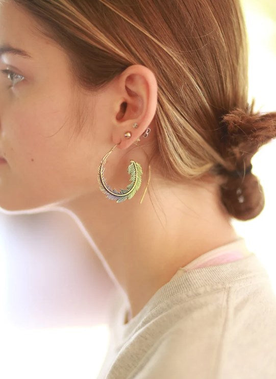 Brass Phoenix Earrings