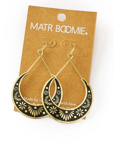 Crescent Moon Hoop Earring