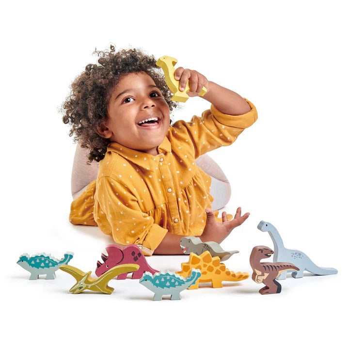 Dinosaur House Wooden Figurines