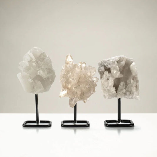 Clear Quartz Cluster on Stand