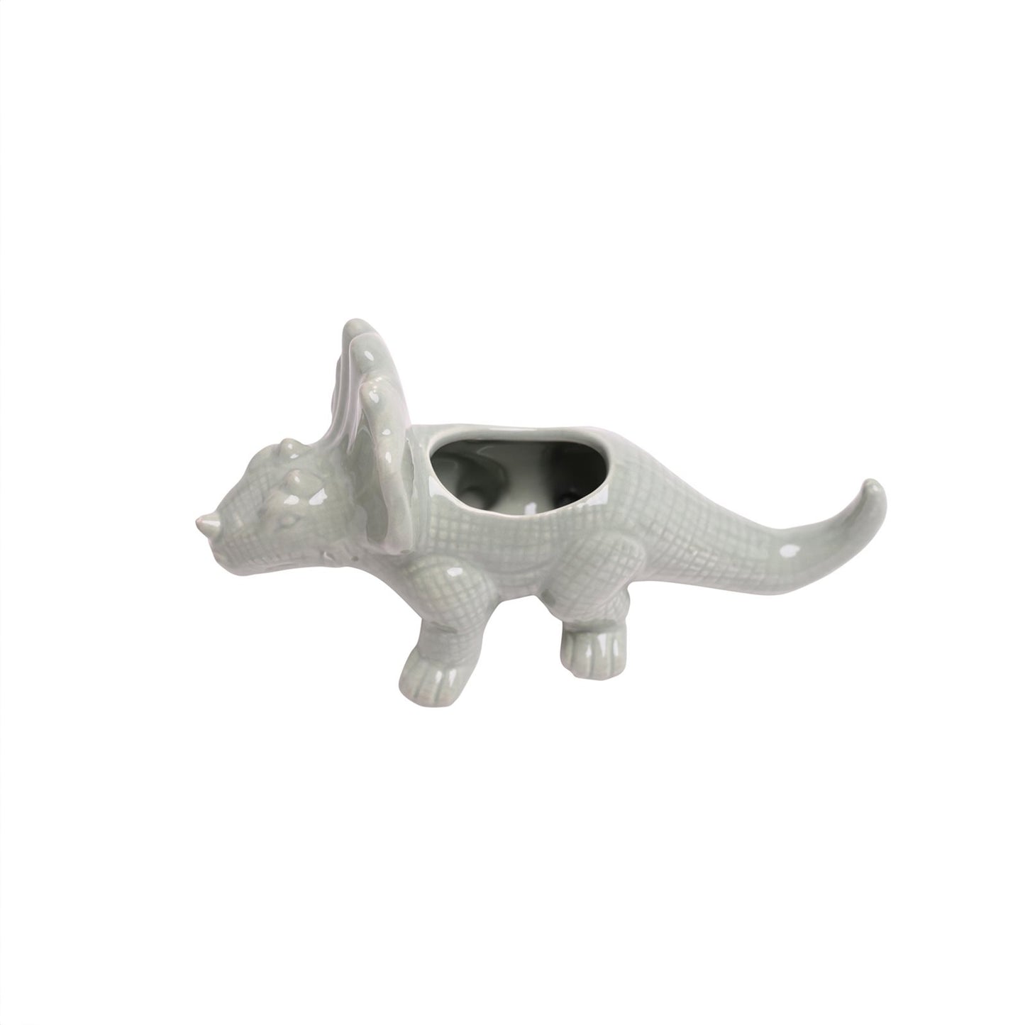 Almost Aqua Triceratops Planter