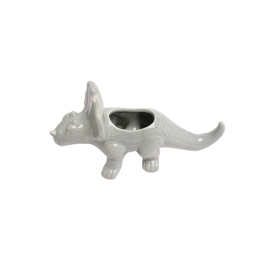 Almost Aqua Triceratops Planter