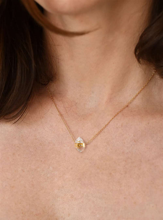 Quartz Herkimer Diamond Necklace