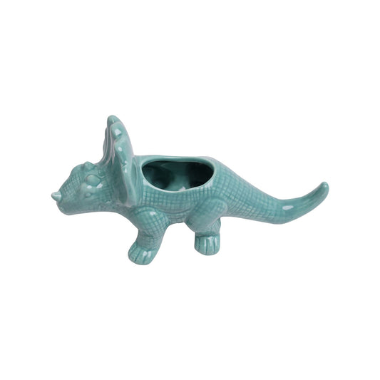Cascade Blue Triceratops Planter