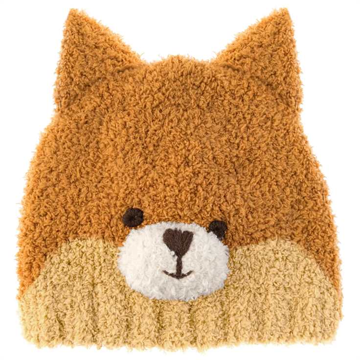 Chenille Fox Baby Beanie
