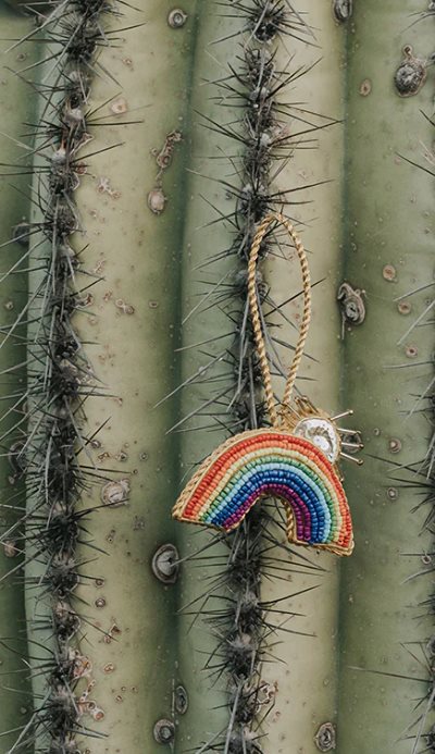 Rainbow Beaded Ornament