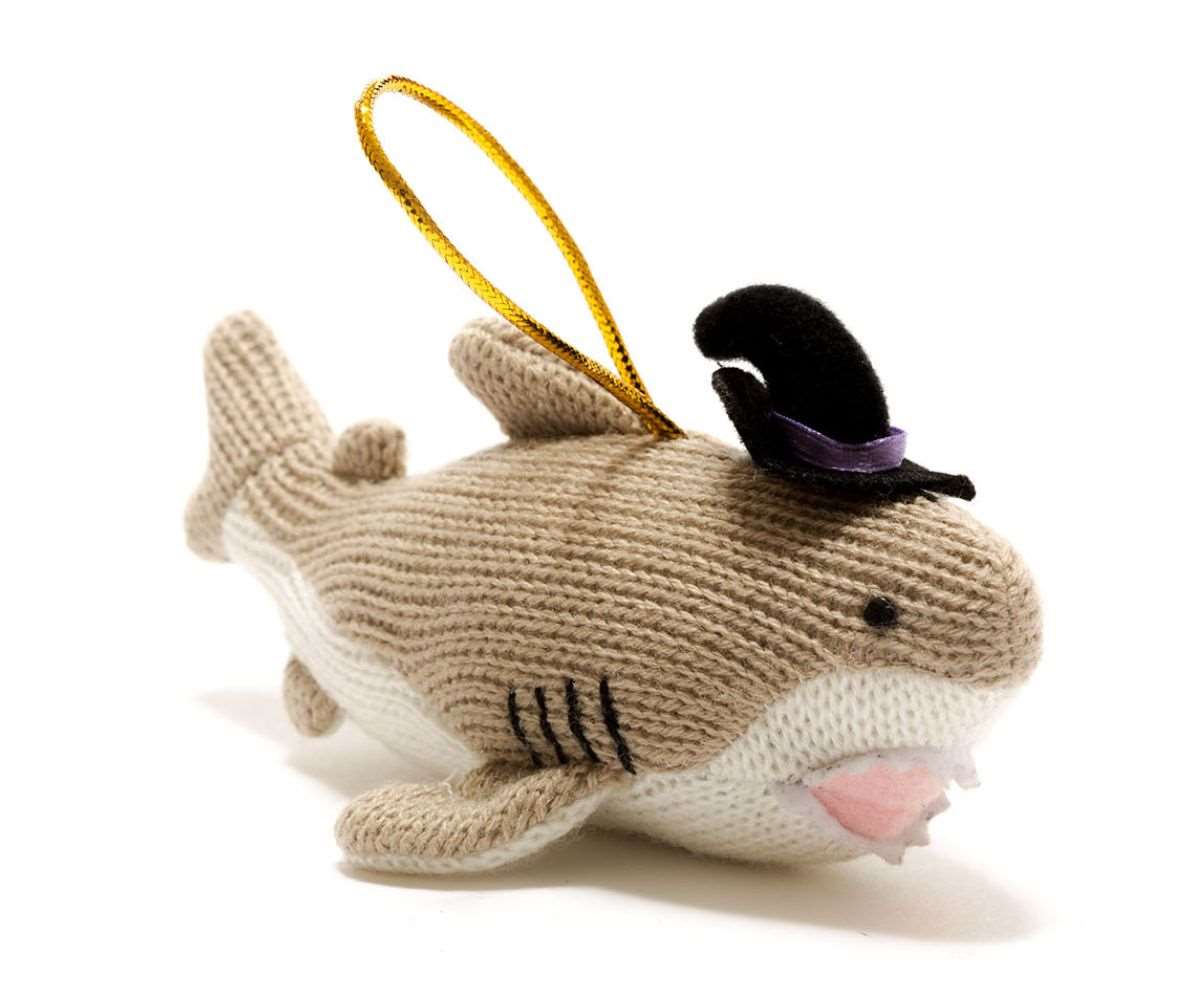 Shark with Witch Hat Halloween Ornament