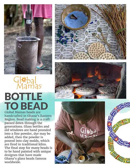 Azonto Beaded Bracelet - Sea Glass