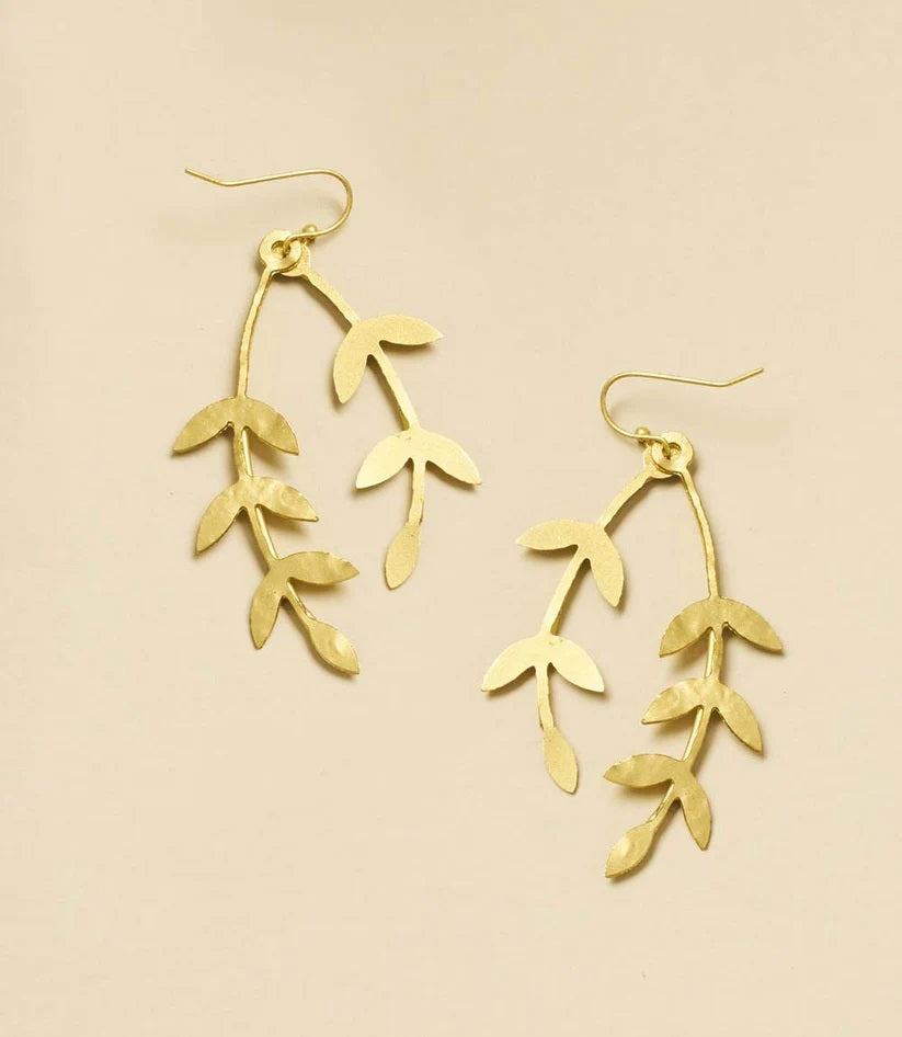 Linear Vine Dangle Earring