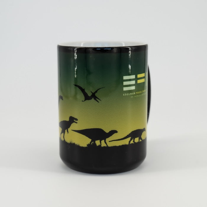 Black Silhouette Dinosaur Mug