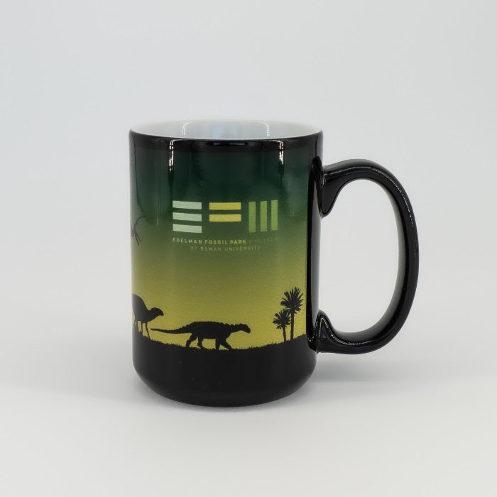 Black Silhouette Dinosaur Mug