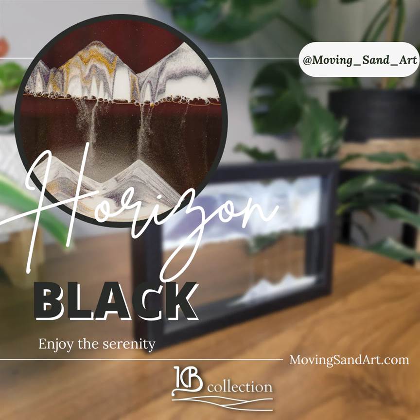 Horizon Classic Black Sand Art