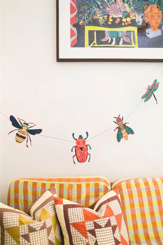 Insects Cotton Paper Garland