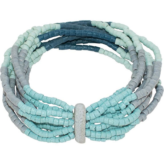 Azonto Beaded Bracelet - Sea Glass