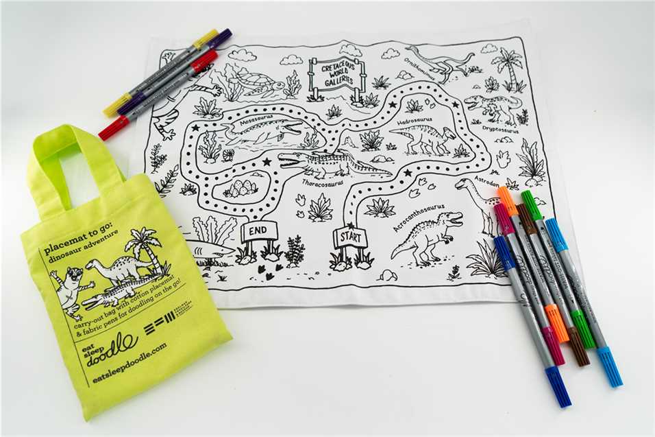 Placemat to Go: EFM Dinosaur Adventure