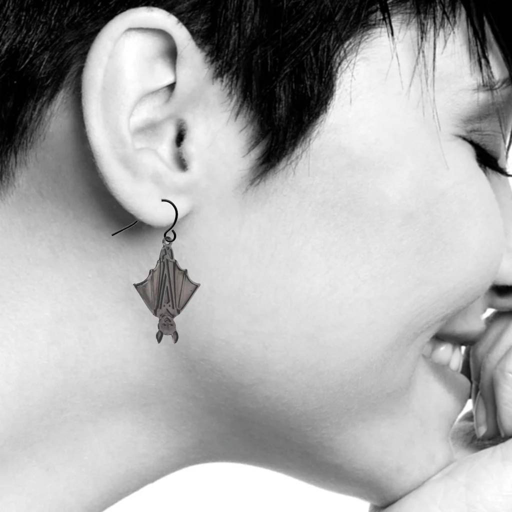 Bat Metal Earrings
