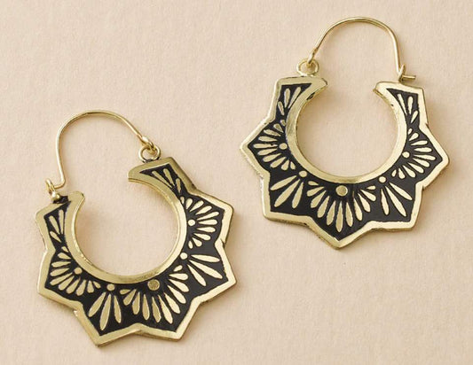 Lotus Hoop Earring