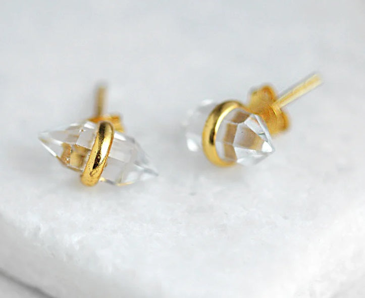 Herkimer Double Terminated Band Studs