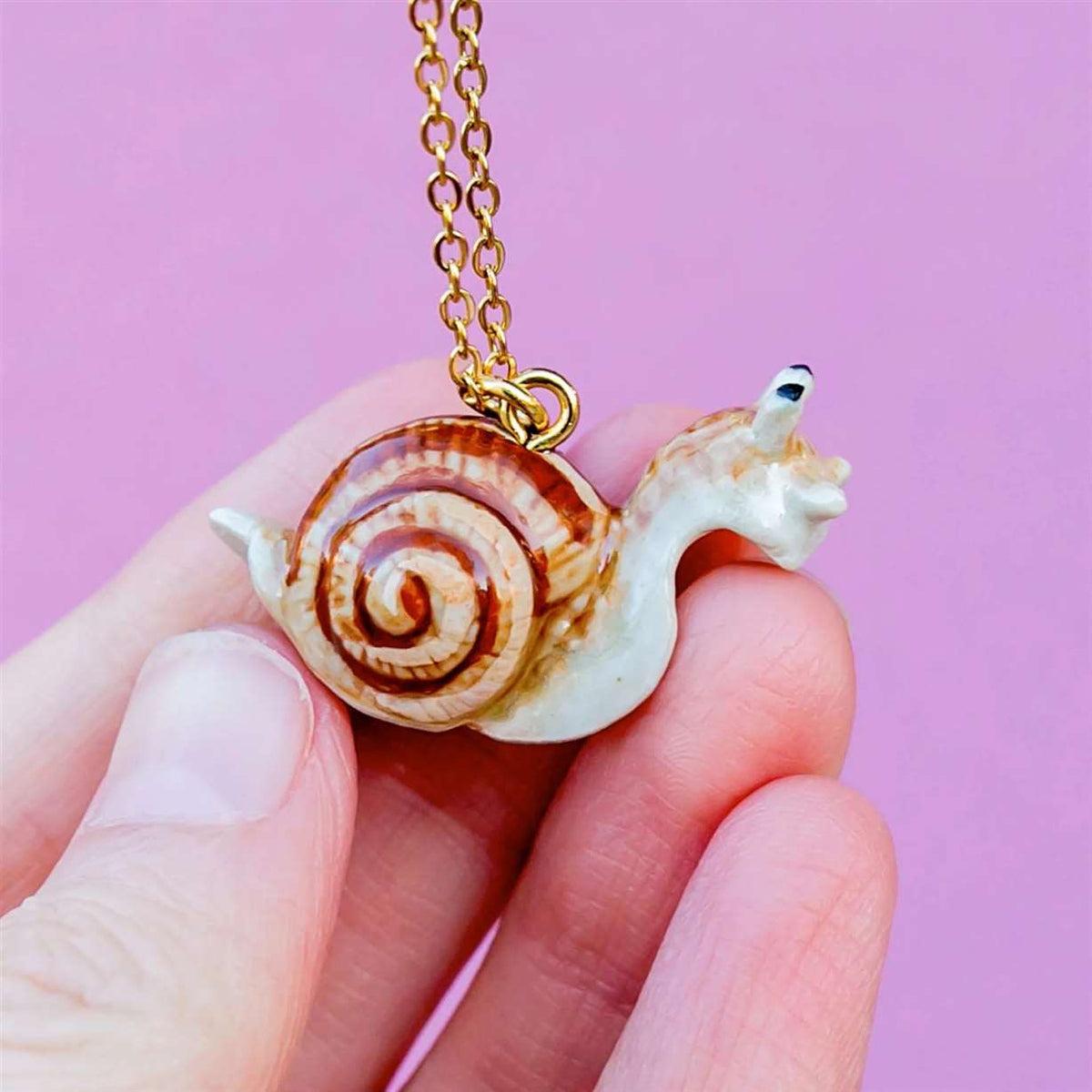 Snail Porcelain Necklace