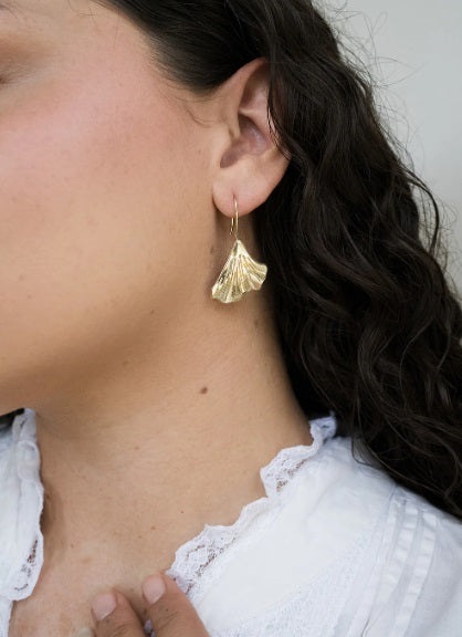 Gingko Leaf Drop Earring