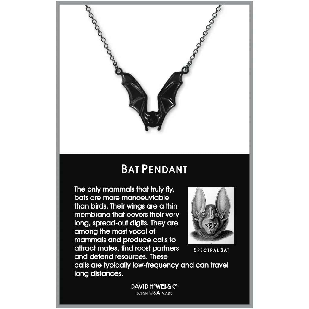 Bat Metal Pendant Necklace