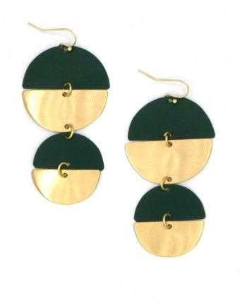 Modern Forest Disc Earrings