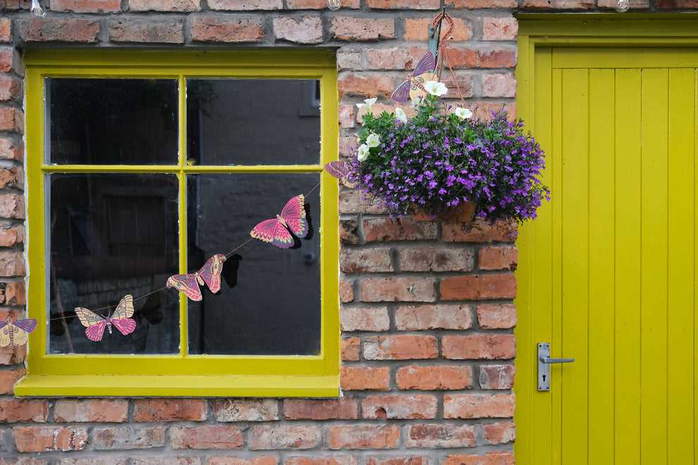 Colorful Butterflies Cotton Paper Garland