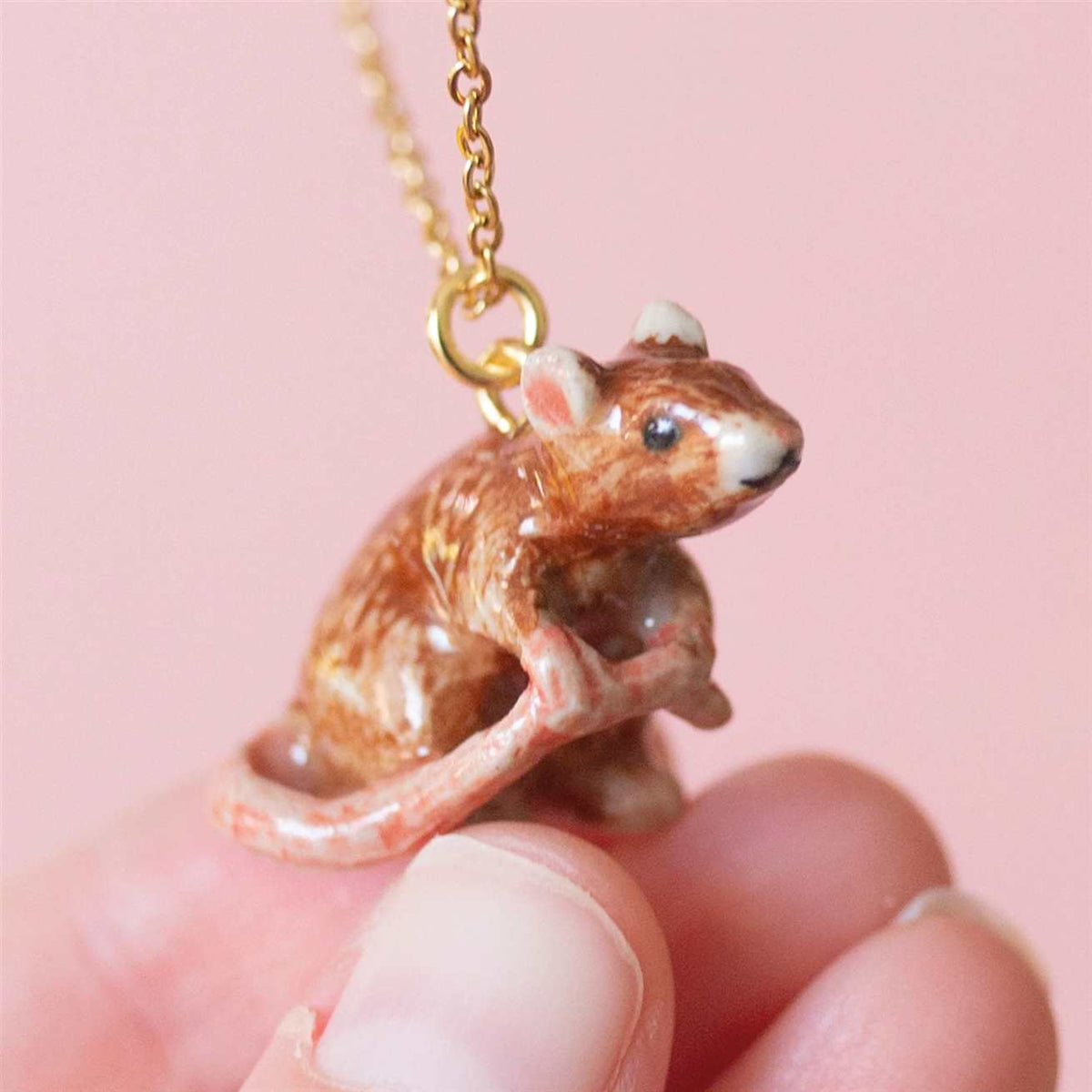 Rat Porcelain Necklace