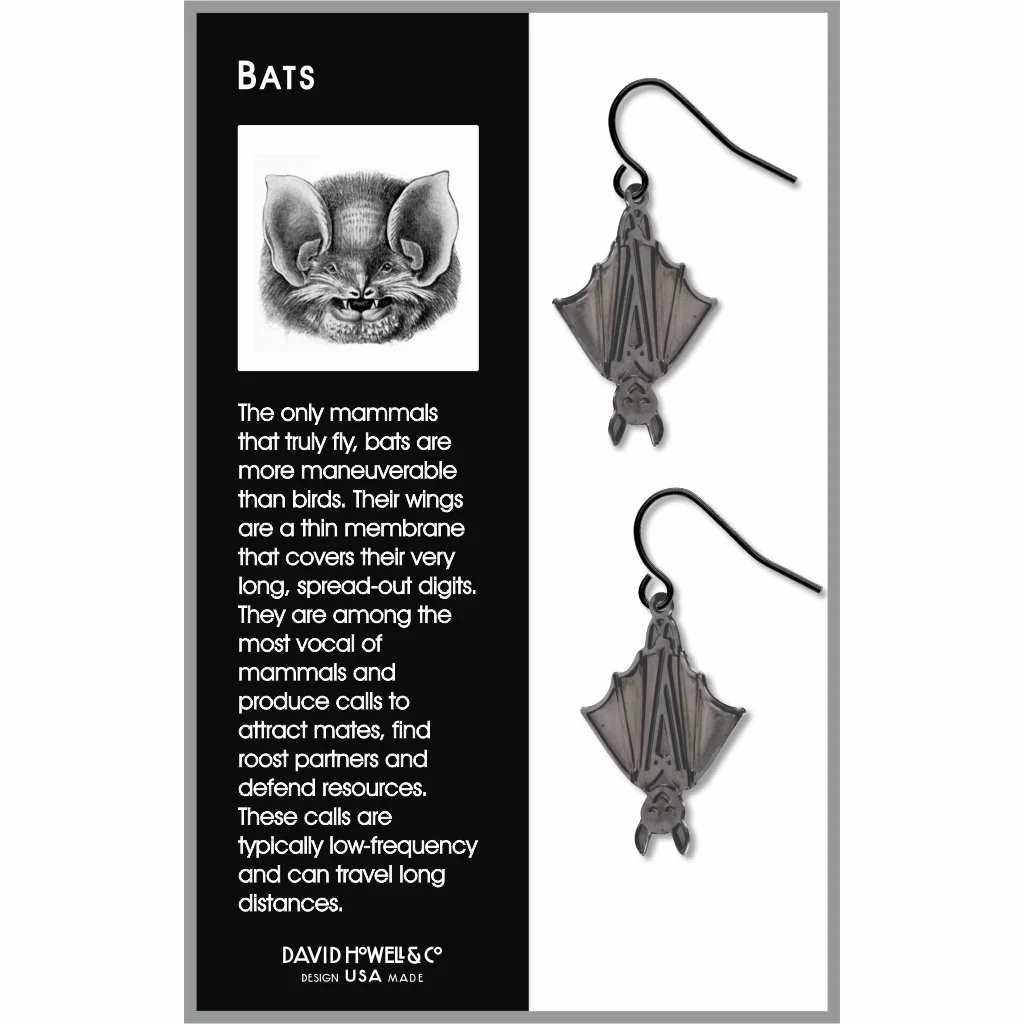 Bat Metal Earrings