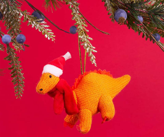 Diplodocus Christmas Ornament w/Hat