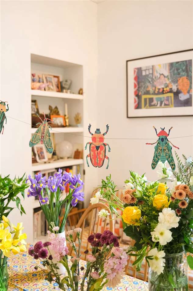Insects Cotton Paper Garland