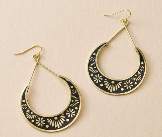 Crescent Moon Hoop Earring