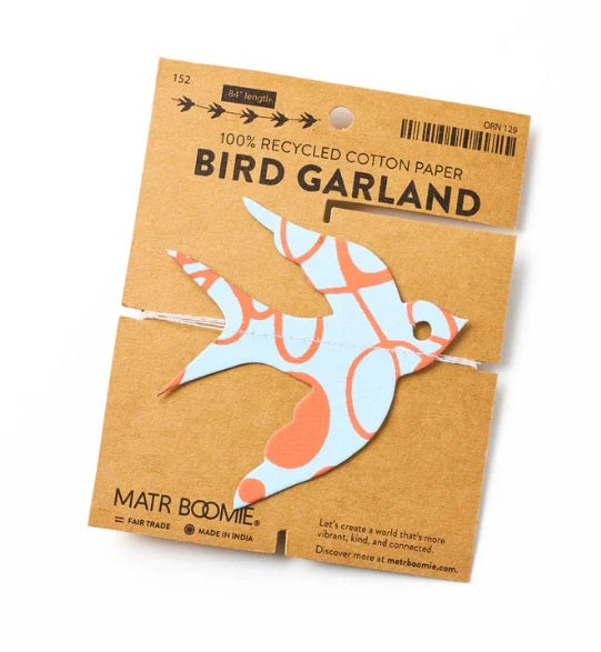 Bird Recyled Paper Garland