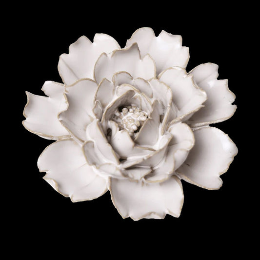 White Rose Ceramic Flower