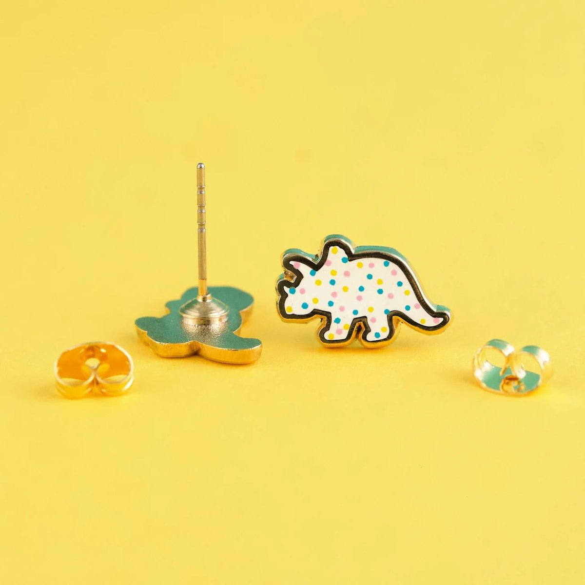 Dino Cookie Enamel Earrings