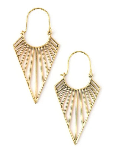 Geometric Triangle Hoop Earrings