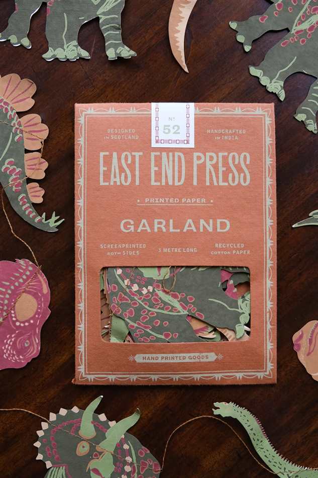 Dinosaur Printed Paper Garland
