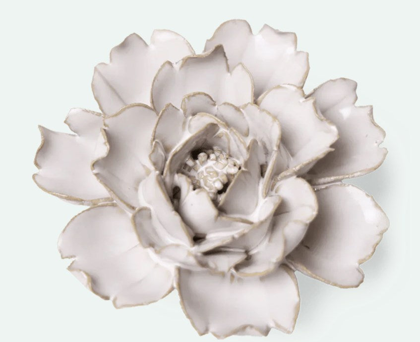 White Rose Ceramic Flower