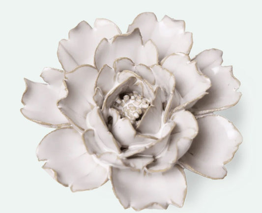 White Rose Ceramic Flower