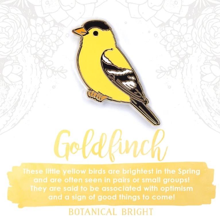 Goldfinch Enamel Pin