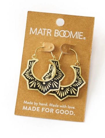 Lotus Hoop Earring