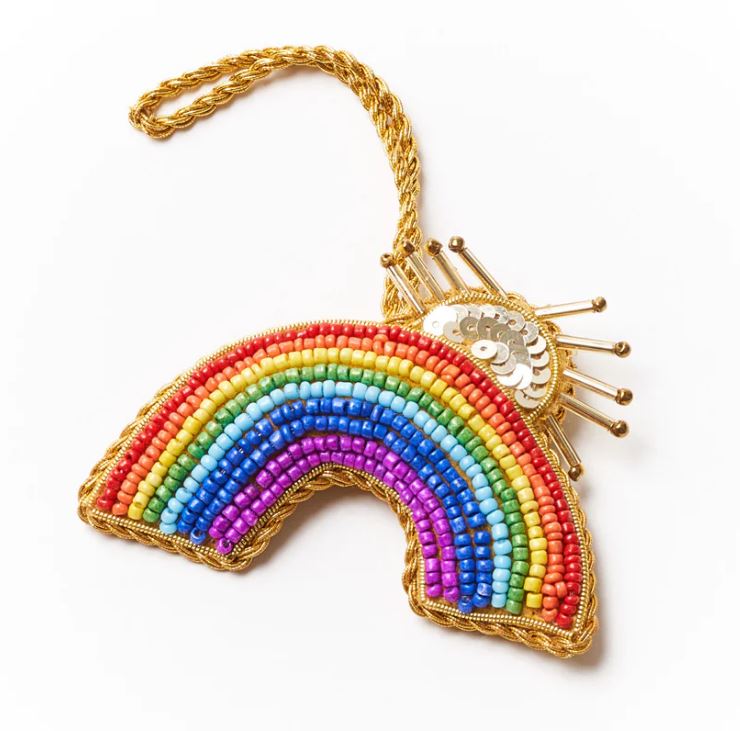Rainbow Beaded Ornament