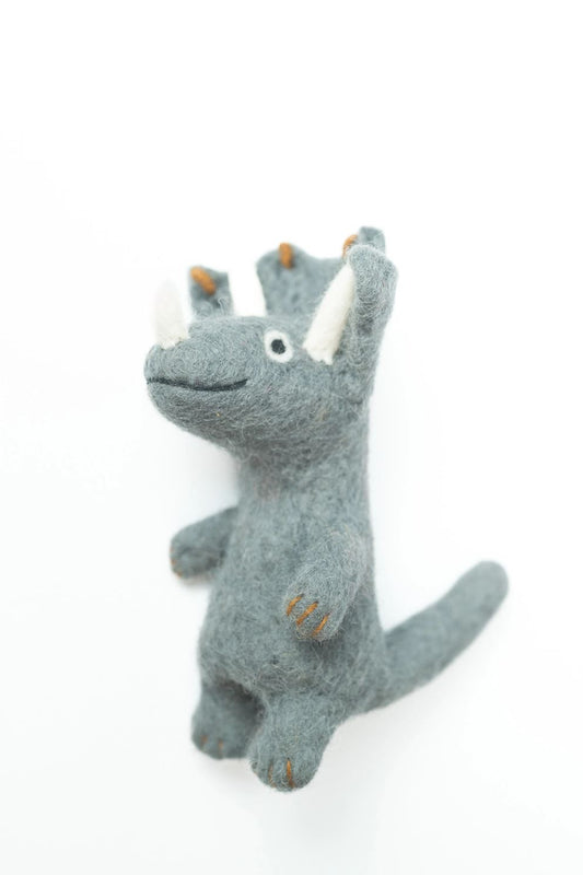 Triceratops Finger Puppet